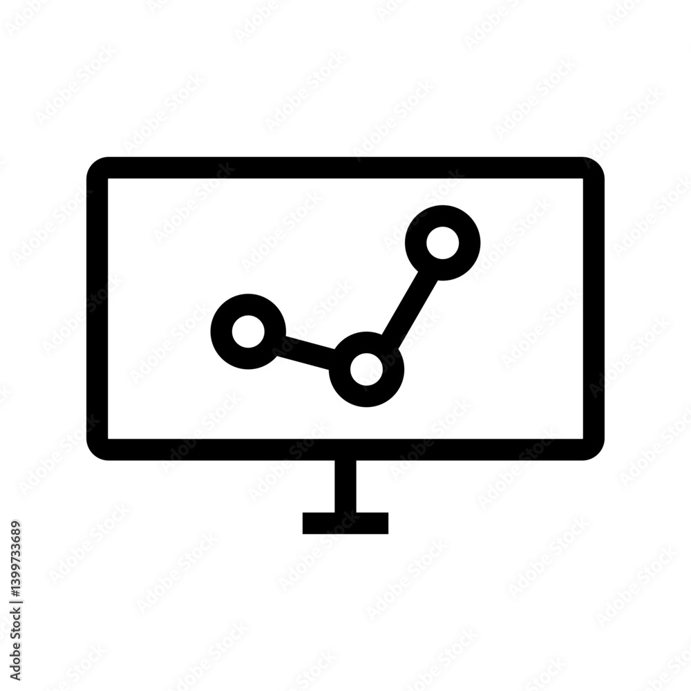 Stats Chart icon vector image. Suitable for mobile apps, web apps and print media. Stats Chart icon vector image. Suitable for mobile apps, web apps and print media.