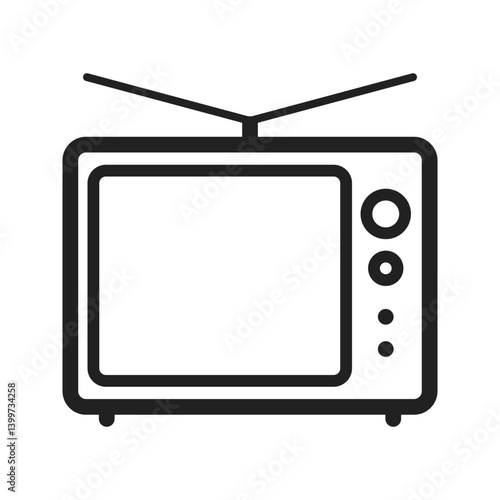 Television Broadcast icon vector image. Suitable for mobile apps, web apps and print media.