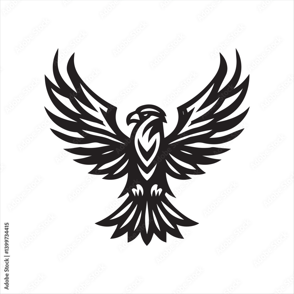 Stylized Phoenix Bird Vector Logo Design
Stylized Phoenix Bird Vector Logo Design