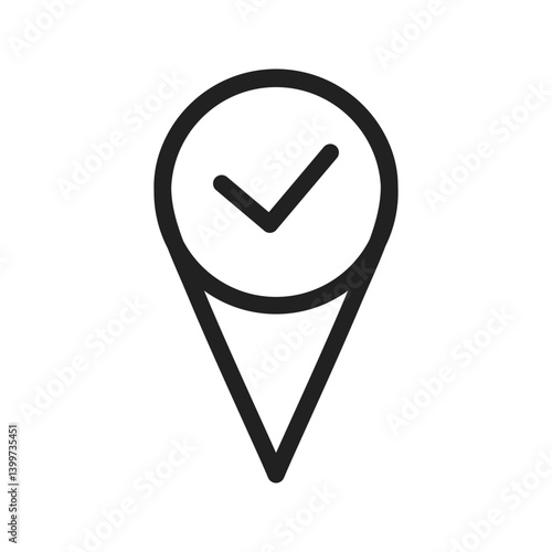 Valid Destination icon vector image. Suitable for mobile apps, web apps and print media.