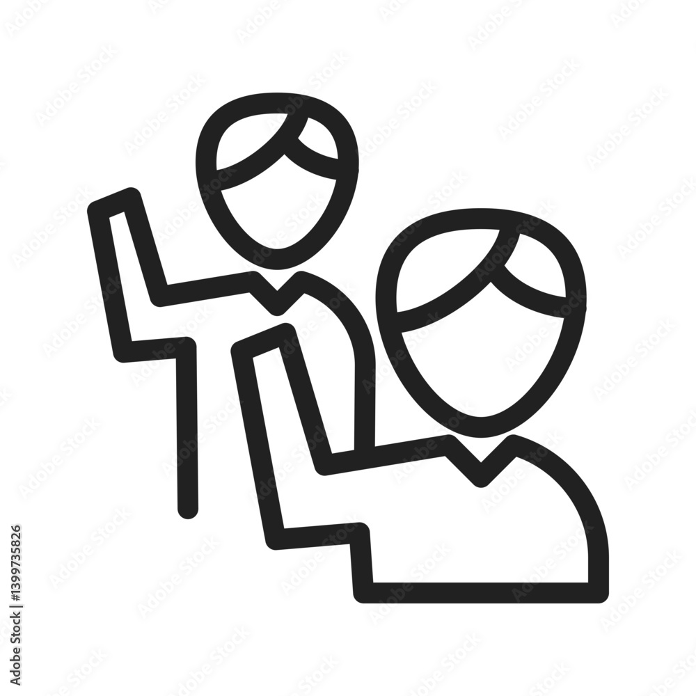 Waving to people I icon vector image. Suitable for mobile apps, web apps and print media. Waving to people I icon vector image. Suitable for mobile apps, web apps and print media.