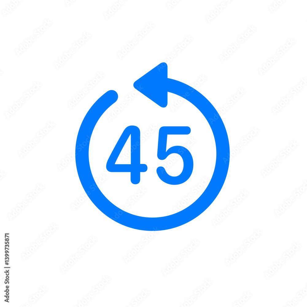 Arrow 45 Counter-Clockwise Triangle Head Icon Arrow 45 Counter-Clockwise Triangle Head Icon