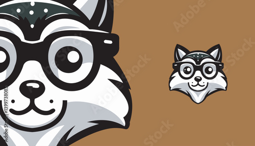 Clever Fox Mascot Logo – Sleek Vector Design