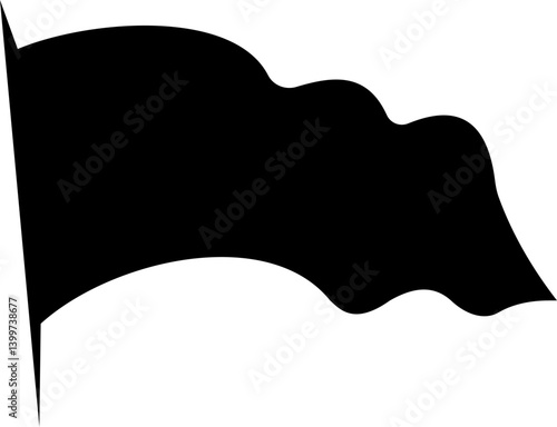 Retro pennant white and black flags icon, banner pendants flagpoles, vector icons. Sport camp or university and varsity club pennants, blank waving flag poles, outline signs transparent background