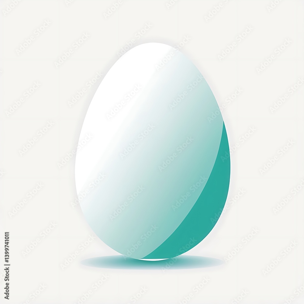 Easter Egg Vector Illustration Art in White Solid Background Easter Egg Vector Illustration Art in White Solid Background