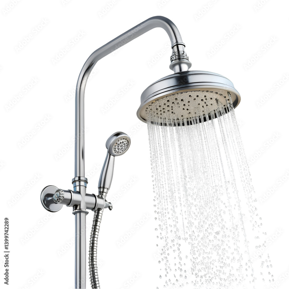 Obraz premium 3d shower isolated on white background