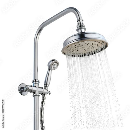 3d shower isolated on white background
