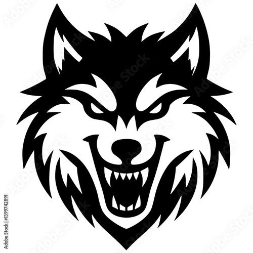 Wolf head logo silhouette
