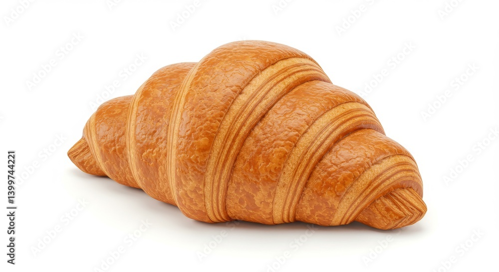 Single croissant pastry image Single croissant pastry image
