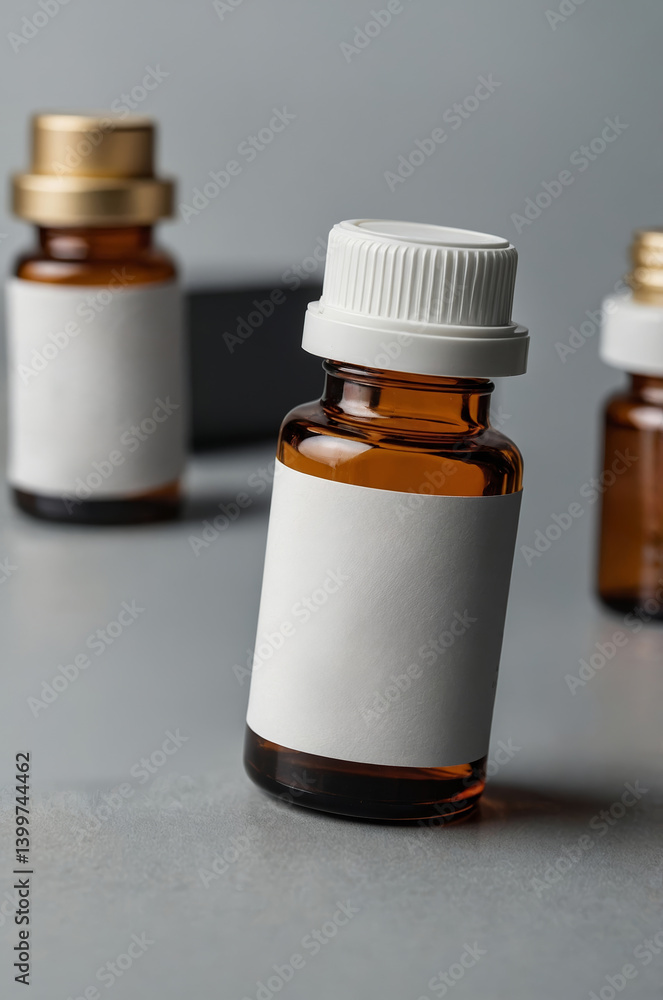 Bottles of essential oils on a minimalist background showcasing natural wellness products for aromatherapy Bottles of essential oils on a minimalist background showcasing natural wellness products for aromatherapy