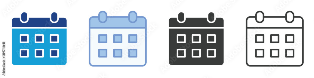 Calendar Icons Collection – Multiple Vector Styles Icons Calendar Icons Collection – Multiple Vector Styles Icons