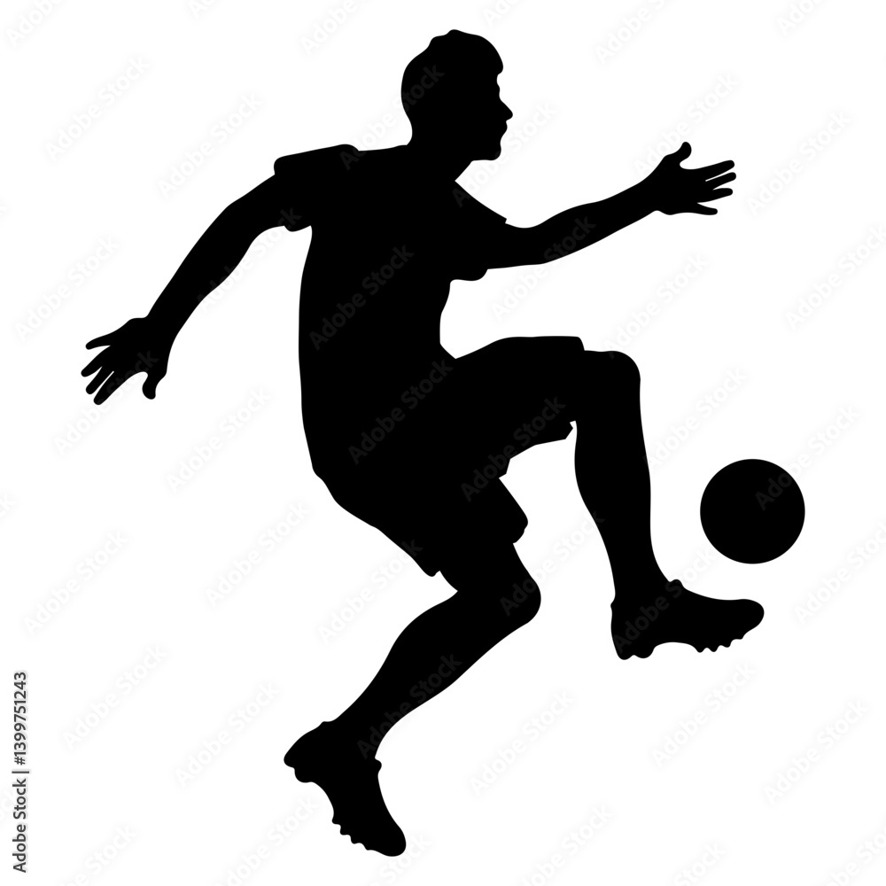 Soccer Player Silhouette Soccer Player Silhouette