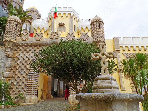 The Pena National Palace, Impressive Summer Residence of the Monarchs of Portugal during 19th Century, Sintra, Portugal, Europe