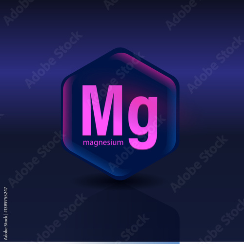 Microelement useful for human health. Periodic table of mendeleyev. Atomic mass, atomic number. Minerals