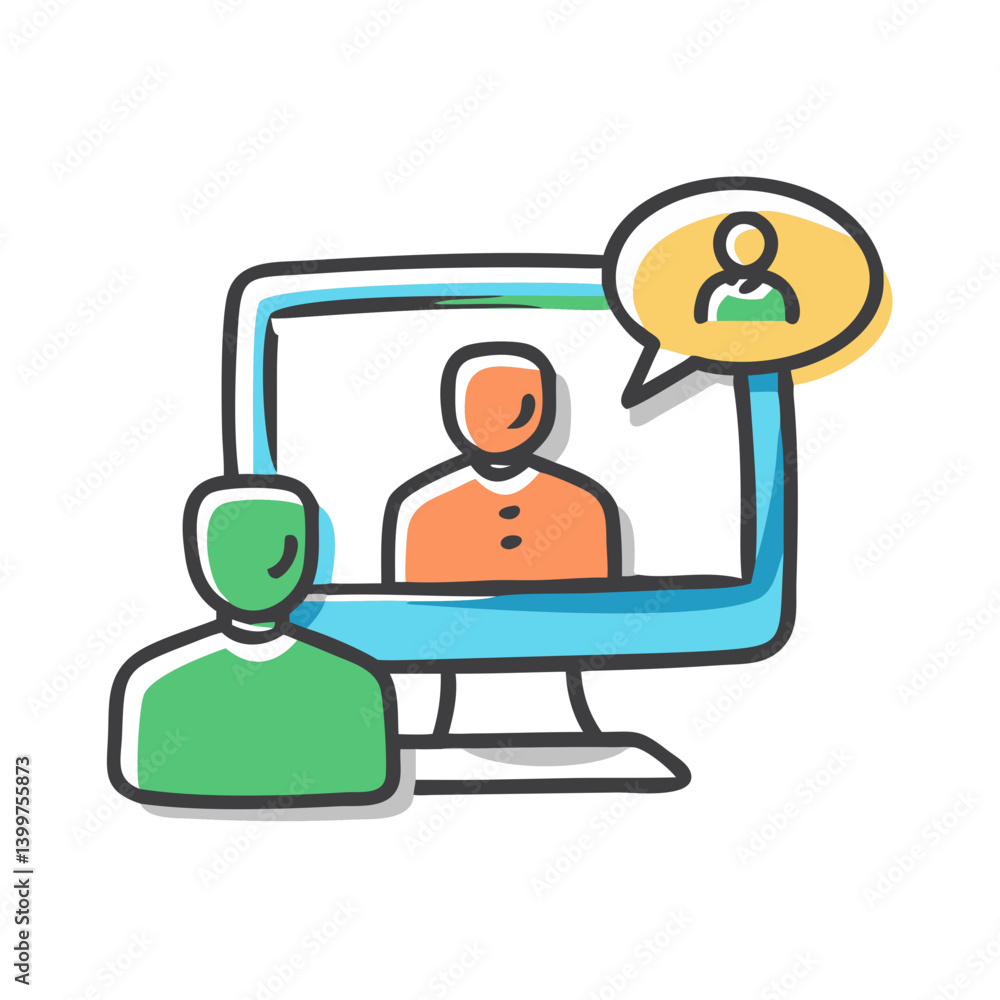 online meeting icon, online meeting vector illustration-simple illustration of online meeting, perfect for online meeting logos and icons online meeting icon, online meeting vector illustration-simple illustration of online meeting, perfect for online meeting logos and icons