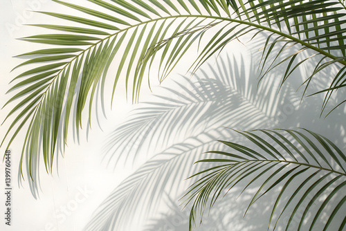 Natural Palm Branch Shadow Effect on Transparent Background - Ideal for Summer and Spring