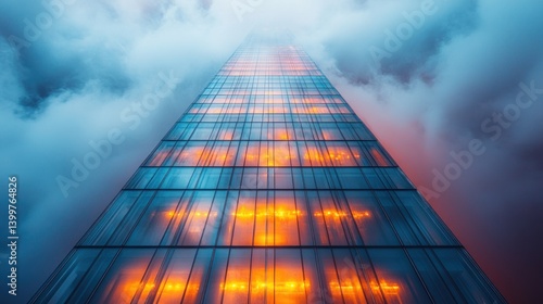 Wallpaper Mural Modern Skyscraper Piercing the Clouds: A Stunning Architectural Marvel Torontodigital.ca