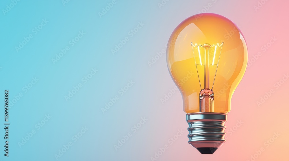 A bright illuminated light bulb representing the spark of a creative idea or solution A bright illuminated light bulb representing the spark of a creative idea or solution