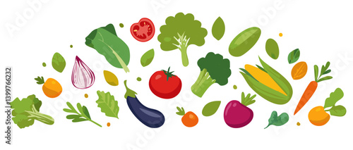Obraz na płótnie vegetable falling vector icon design w salonie