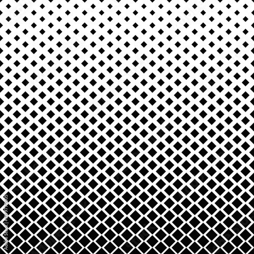 Geometric square pattern background design - abstract black and white vector illustration