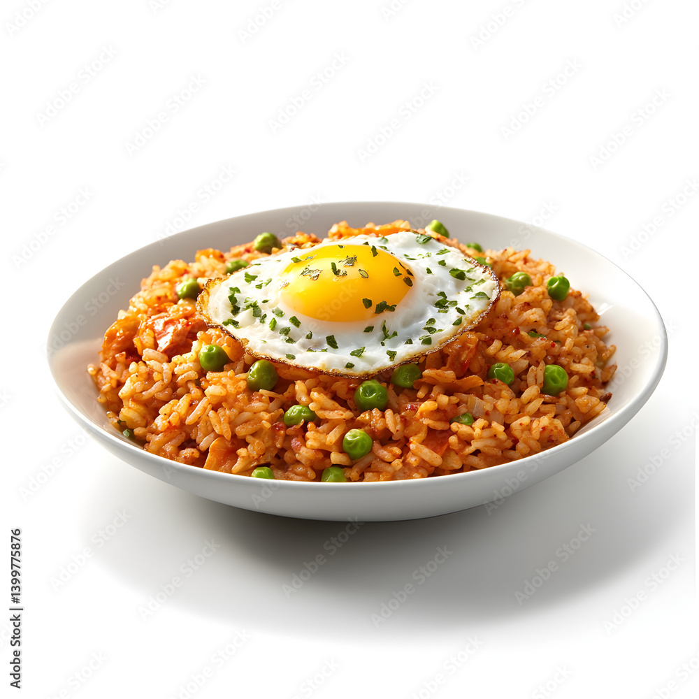 Cooking korean kimchi fried rice with egg kitchen food dish indoor close-up delicious flavor Cooking korean kimchi fried rice with egg kitchen food dish indoor close-up delicious flavor