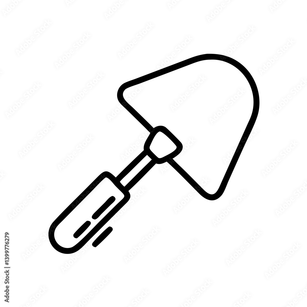 Cement finishing tool in a minimalist design Cement finishing tool in a minimalist design