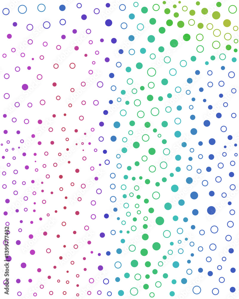 A colorful pattern of overlapping circles, transitioning from pink to purple, blue, and green against a white background. A colorful pattern of overlapping circles, transitioning from pink to purple, blue, and green against a white background.