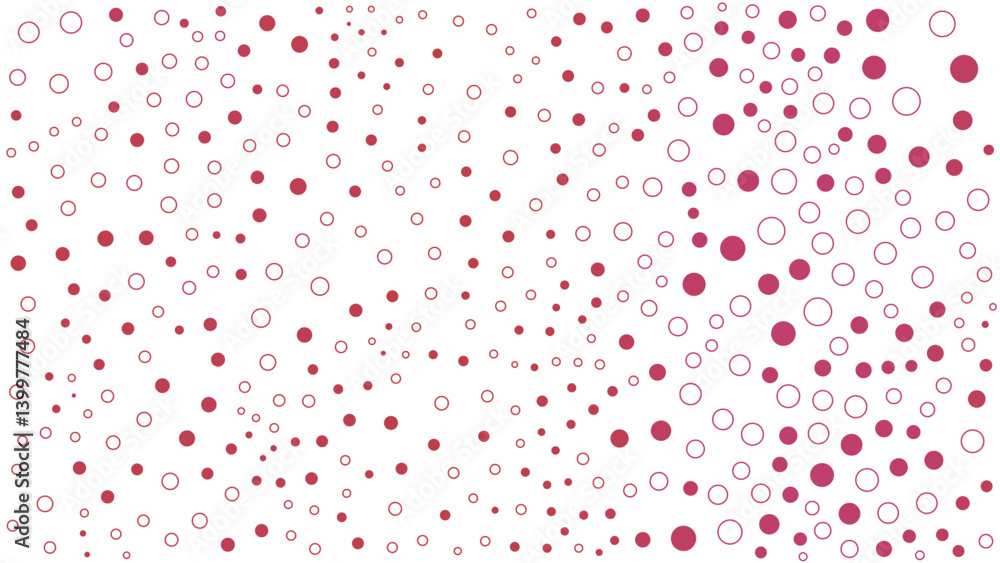 A pattern of scattered circles in varying shades of pink against a white background, creating a dynamic and artistic design. A pattern of scattered circles in varying shades of pink against a white background, creating a dynamic and artistic design.