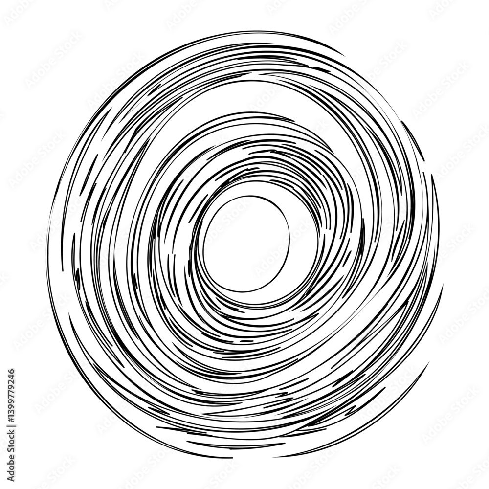 Whirlwind of Lines: Circular Abstract Illustration Whirlwind of Lines: Circular Abstract Illustration