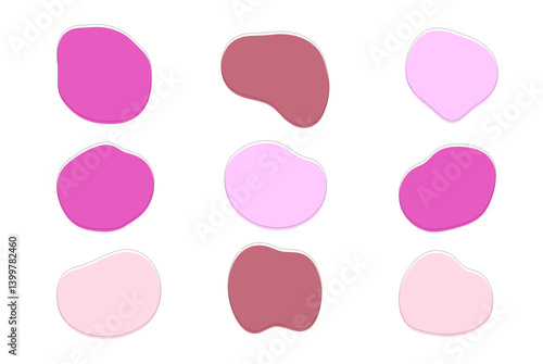 女性向けのビビッドなピンクのゆるい形のフレームセット