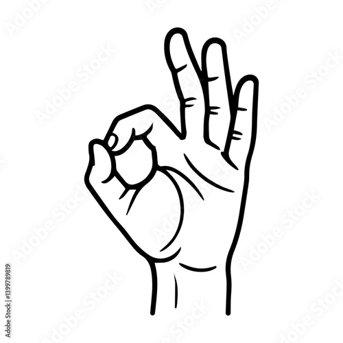 Perfect Hand Sign, OK Gesture of Agreement and Approval