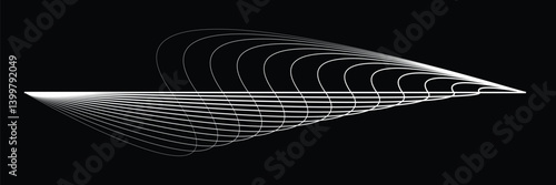 Digital sound equalizer . Audio signal frequency signal . Abstract flow linear fluid wavy shape . Acoustic volume lines .Curved lines pattern . Music sound wave . Vector illustration
