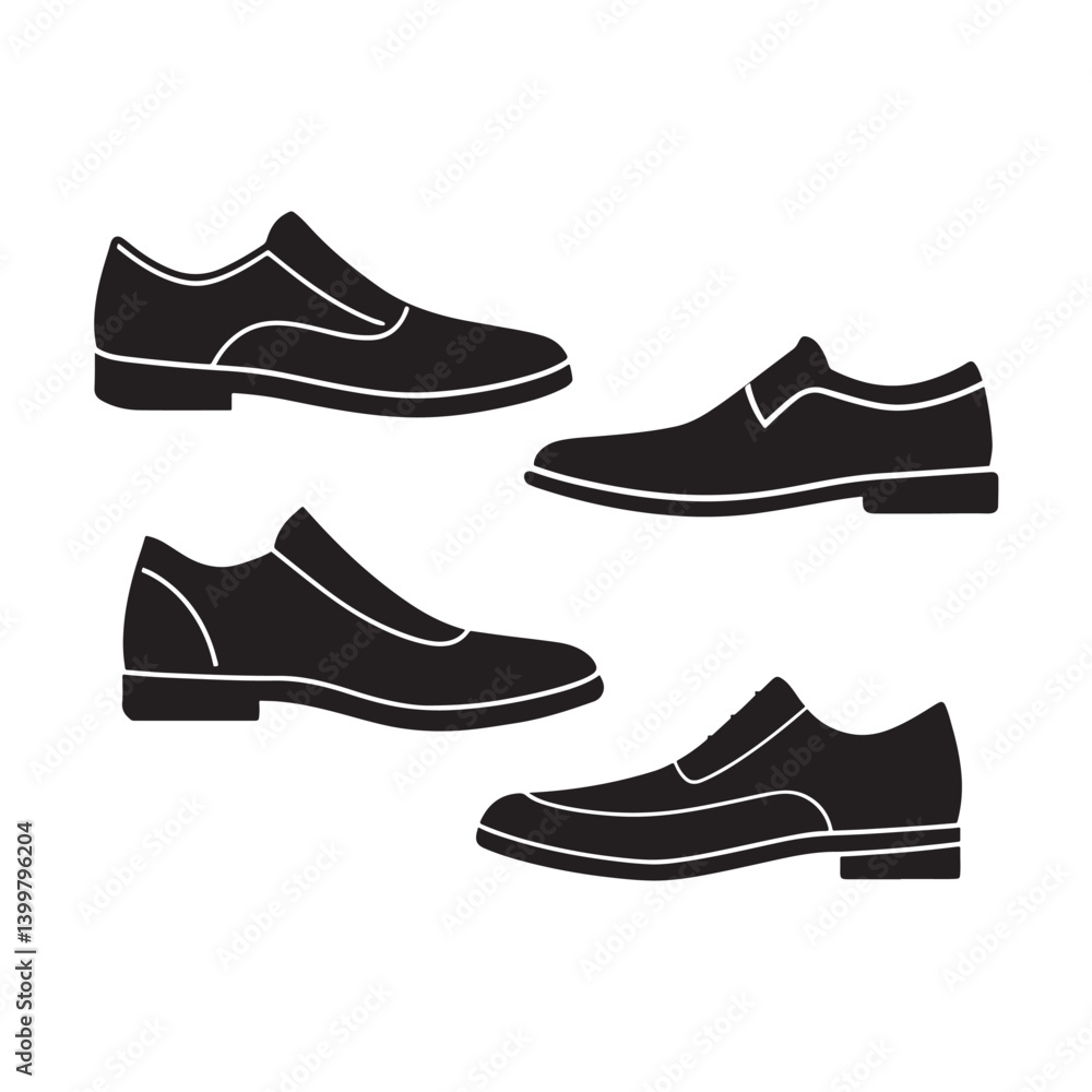 Men's Shoe Icon Vector Illustration in Flat Design Men's Shoe Icon Vector Illustration in Flat Design
