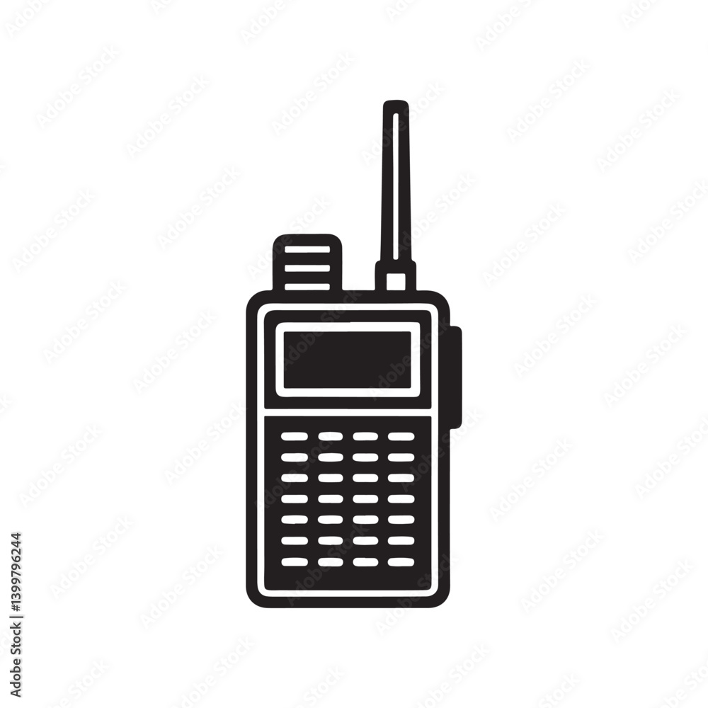 Flat Vector Walkie Talkie Icon Isolated for Apps, Web, and Communication Graphics Flat Vector Walkie Talkie Icon Isolated for Apps, Web, and Communication Graphics