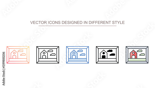 Selling Painting icon design with white background stock illustration