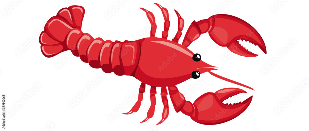 red lobster vector illustration icon design
