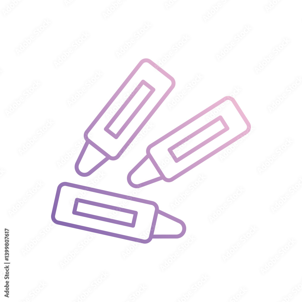 Crayons icon vector stock illustration Crayons icon vector stock illustration