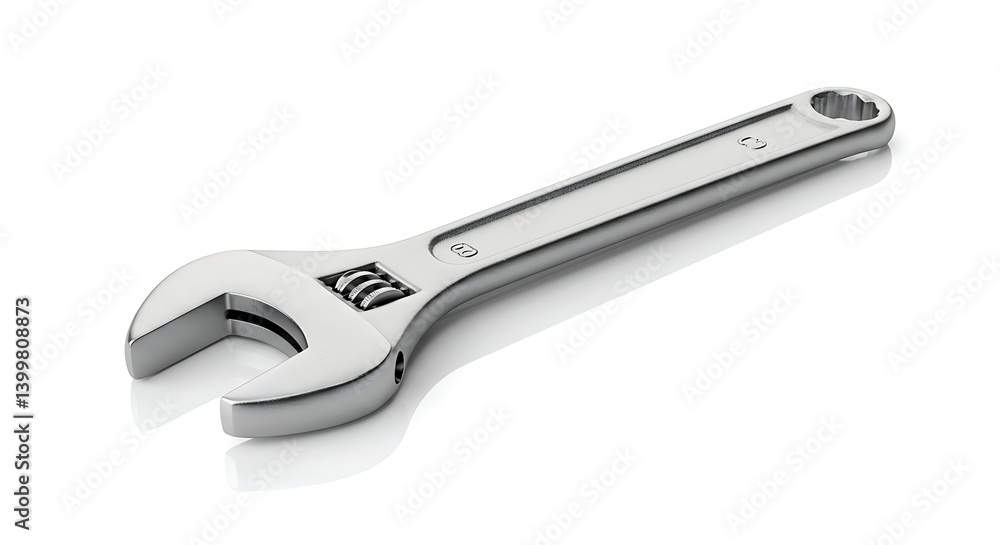 Adjustable Wrench Tool on White Background for Diy Projects Adjustable Wrench Tool on White Background for Diy Projects