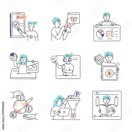 Set Of Business startup 7