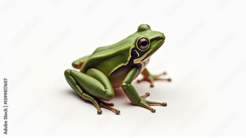 Obraz premium Still Serenity: A Frog’s Poised Presence