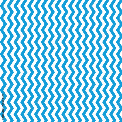 Blue zigzag vertical stripes pattern . Blue zigzag background . Vector illustration