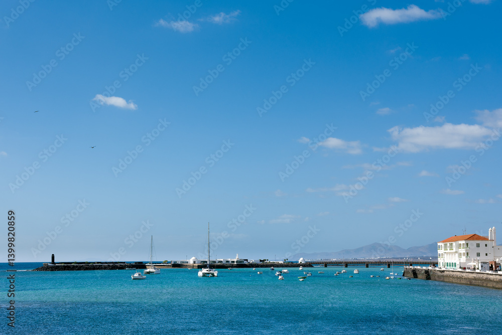 Fototapeta premium View from the pier in Lanzarote