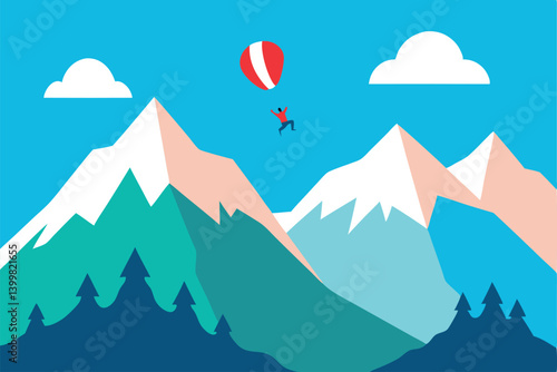 vector illustration of a mountain landscape