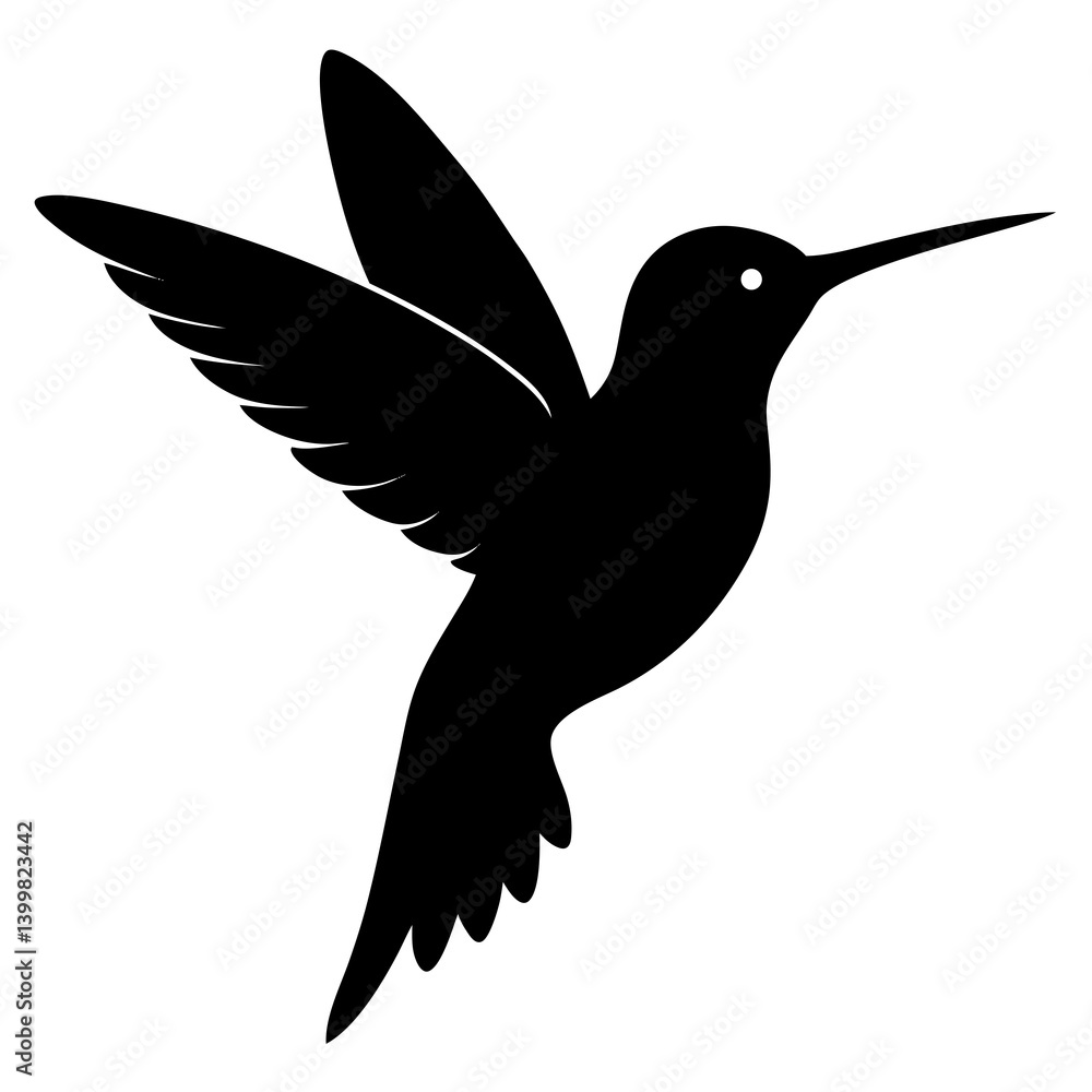 Obraz premium vector illustration of a hummingbird