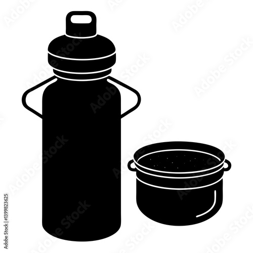Multi-Use Water Bottle with Cooking Pot