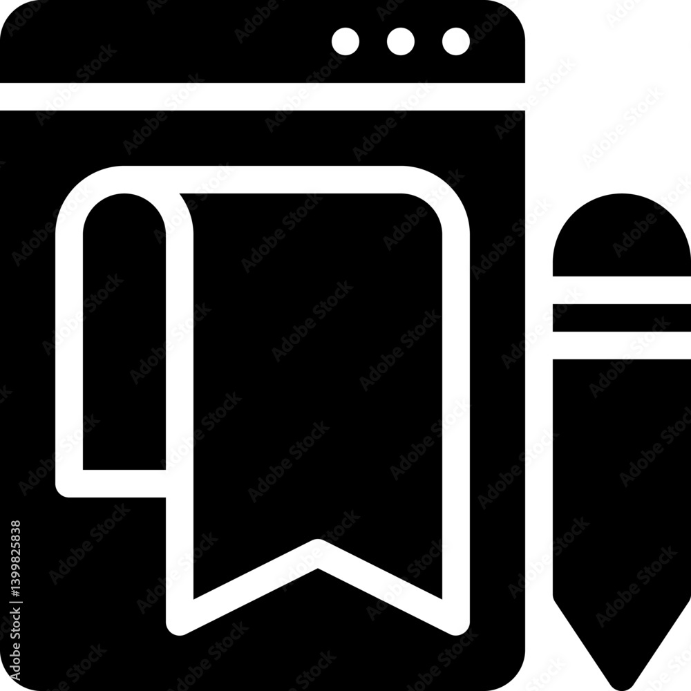 -_bookmark, book, reading, literature, page Glyph editable icon. Editable stroke. Vector illustration. -_bookmark, book, reading, literature, page Glyph editable icon. Editable stroke. Vector illustration.
