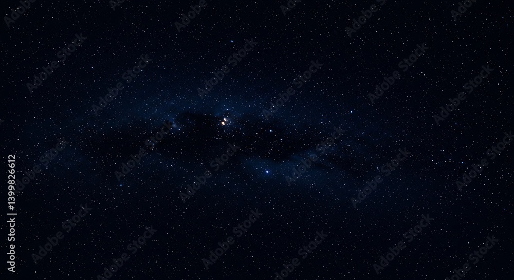 Fototapeta premium Cosmic Silhouette AI Generated