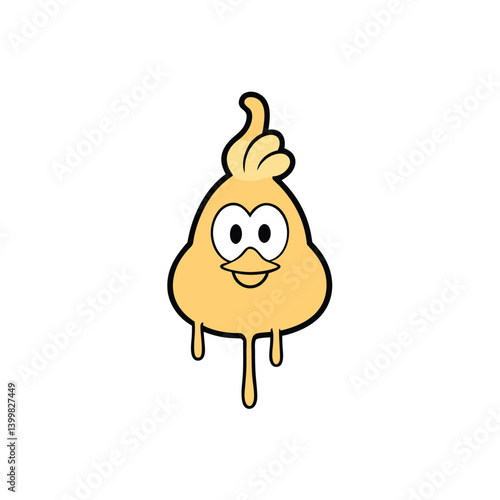dripping from the crab cakes vector art illustration