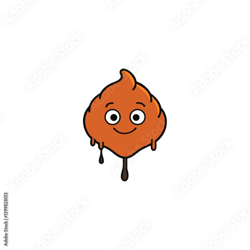 dripping from the pad thai vector art illustration