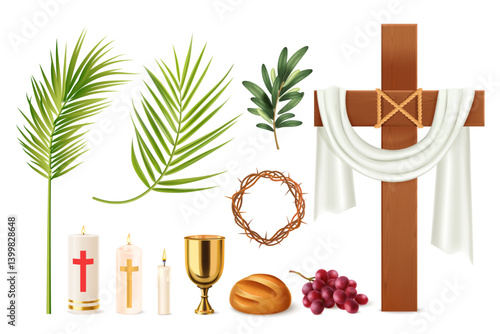 Holy Week Realistic Elements Set